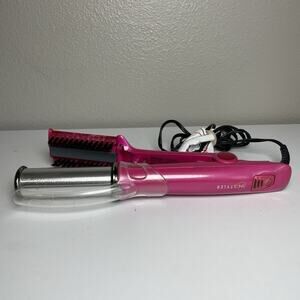 Instyler Rotating IS1001.1 PINK Hot Iron Hair Brush Straight/Curl 1.25" TESTED